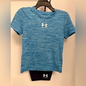 Like-New Under Armour Toddler Short Sleeve & Shorts Set, Sz 2T